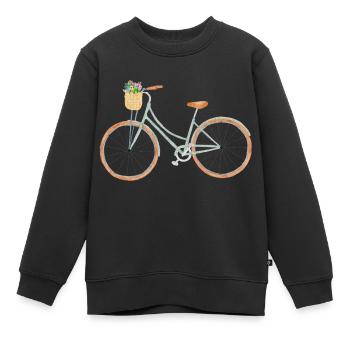 Bicyclette - Sweat Premium enfant bio - noir - Devant - AI Model Kid Female (0cm)