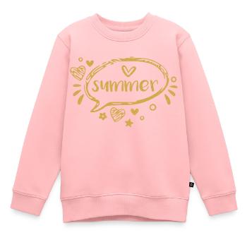 Summer - Kinder Premium Organic Sweatshirt - Rosa - Vorne - AI Model Kid Female (0cm)