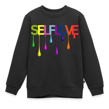 Amour de soi - Sweat Premium enfant bio - noir - Devant - AI Model Kid Female (0cm)