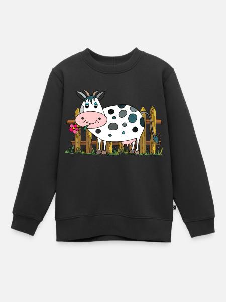 Krowa - Premium børne sweatshirt økologisk - sort