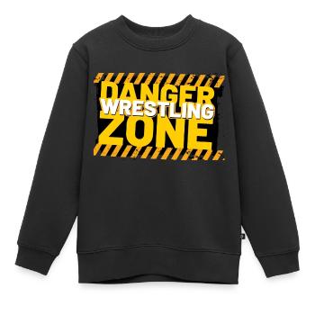 Wrestling Danger Zone - Kinder Premium Organic Sweatshirt - Schwarz - Vorne - AI Model Kid Female (0cm)