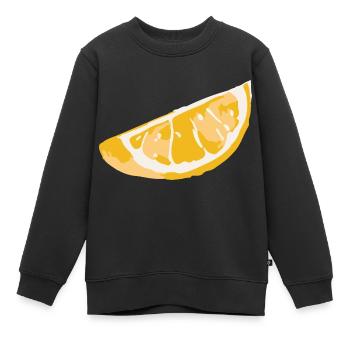 zitrone - Kinder Premium Organic Sweatshirt - Schwarz - Vorne - AI Model Kid Female (0cm)