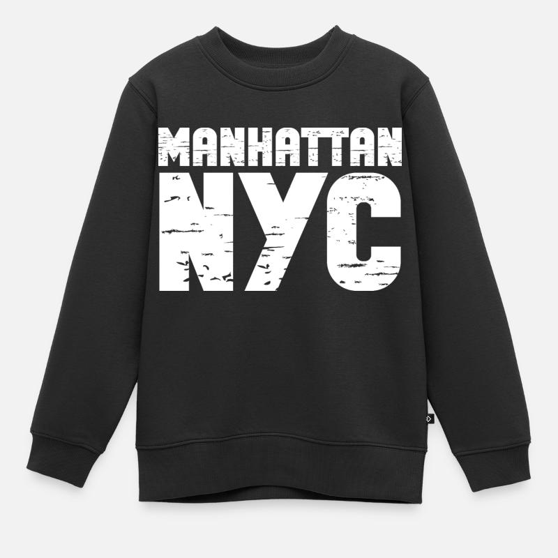 Manhattan - Kinder Premium Organic Sweatshirt - Schwarz