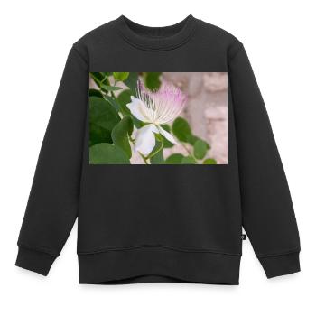 Kapernstrauch auch Flinders-Rose Capparis spinosa - Kinder Premium Organic Sweatshirt - Schwarz - Vorne - AI Model Kid Female (0cm)