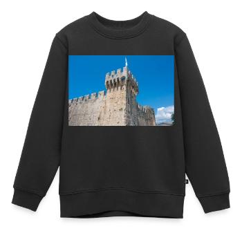 Burg und Festung Kamerlengo (Kaštel Kamerlengo) - Kinder Premium Organic Sweatshirt - Schwarz - Vorne - AI Model Kid Female (0cm)