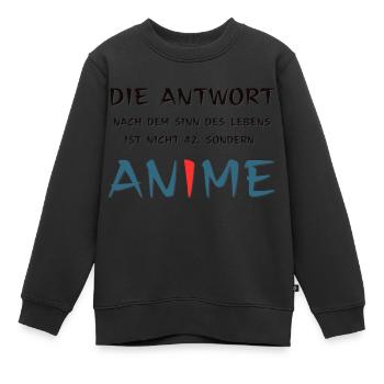Sinn des Lebens, Anime - Kinder Premium Organic Sweatshirt - Schwarz - Vorne - AI Model Kid Female (0cm)