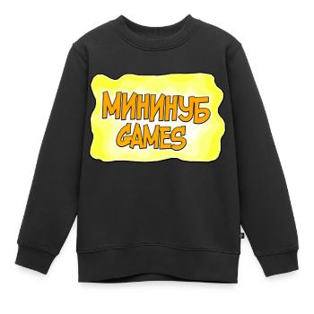 MiniNoob_Games - Kinder Premium Organic Sweatshirt - Schwarz - Vorne - AI Model Kid Female (0cm)