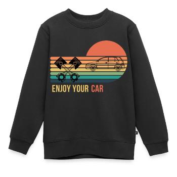 Enjoy your car - Kinder Premium Organic Sweatshirt - Schwarz - Vorne - AI Model Kid Female (0cm)