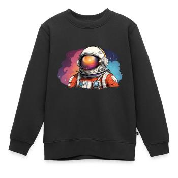 Astronaute - Sweat Premium enfant bio - noir - Devant - AI Model Kid Female (0cm)