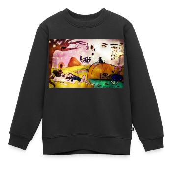 abstrakte Kunst - Kinder Premium Organic Sweatshirt - Schwarz - Vorne - AI Model Kid Female (0cm)