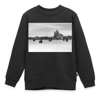 Grand Canal à Venise - Sweat Premium enfant bio - noir - Devant - AI Model Kid Female (0cm)