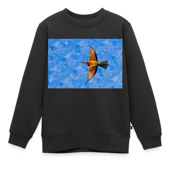 Guêpiers en vol - Sweat Premium enfant bio - noir - Devant - AI Model Kid Female (0cm)