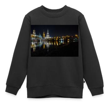 Dresden bei Nacht - Kinder Premium Organic Sweatshirt - Schwarz - Vorne - AI Model Kid Female (0cm)