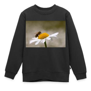 Marguerite avec abeille - Sweat Premium enfant bio - noir - Devant - AI Model Kid Female (0cm)
