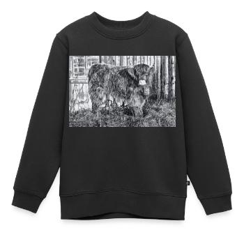 Highland cattle - Kids Premium Organic Sweatshirt - black - Front - AI Model Kid Female (0cm)