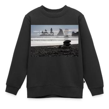 Steine im Weg - Kinder Premium Organic Sweatshirt - Schwarz - Vorne - AI Model Kid Female (0cm)