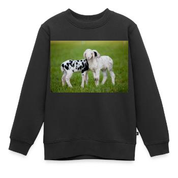 Agneaux Noir et Blanc - Sweat Premium enfant bio - noir - Devant - AI Model Kid Female (0cm)
