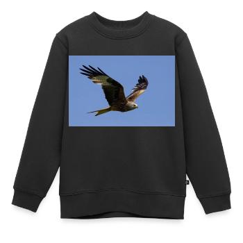 Rotmilan im Flug - Kinder Premium Organic Sweatshirt - Schwarz - Vorne - AI Model Kid Female (0cm)