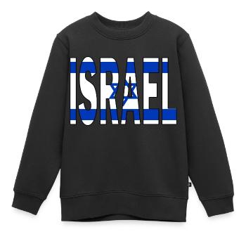 Israël aux couleurs nationales - Sweat Premium enfant bio - noir - Devant - AI Model Kid Female (0cm)