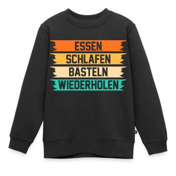 Bastler Basteln - Kinder Premium Organic Sweatshirt - Schwarz - Vorne - AI Model Kid Female (0cm)