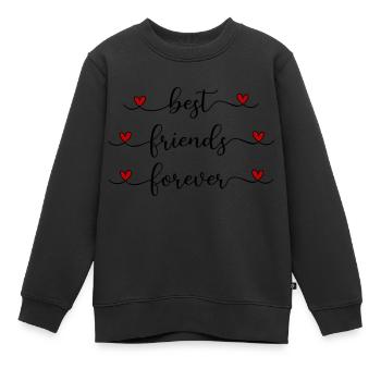 beste Freunde - Kinder Premium Organic Sweatshirt - Schwarz - Vorne - AI Model Kid Female (0cm)