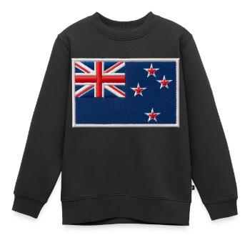 Neuseeland Aotearoa Kiwi 24 - Kinder Premium Organic Sweatshirt - Schwarz - Vorne - AI Model Kid Female (0cm)