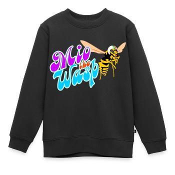 Mio la Guêpe f - Sweat Premium enfant bio - noir - Devant - AI Model Kid Female (0cm)