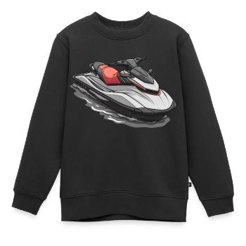 Action am Jetski - Kinder Premium Organic Sweatshirt - Schwarz - Vorne - AI Model Kid Female (0cm)