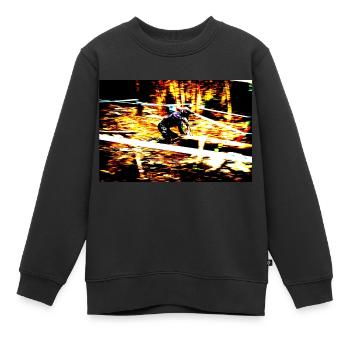 MTB MTB bergab - Kinder Premium Organic Sweatshirt - Schwarz - Vorne - AI Model Kid Female (0cm)