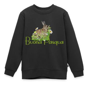 Frohe Ostern - Kinder Premium Organic Sweatshirt - Schwarz - Vorne - AI Model Kid Female (0cm)