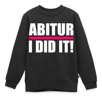 Abitur - Kinder Premium Organic Sweatshirt - Schwarz - Vorne - AI Model Kid Female (0cm)
