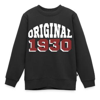 Original 1930 - Sweat Premium enfant bio - noir - Devant - AI Model Kid Female (0cm)