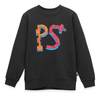 PS - Kinder Premium Organic Sweatshirt - Schwarz - Vorne - AI Model Kid Female (0cm)