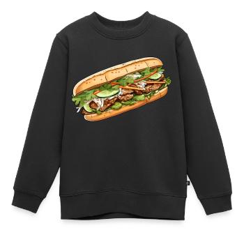 Banh Mi Vietnam - Kinder Premium Organic Sweatshirt - Schwarz - Vorne - AI Model Kid Female (0cm)