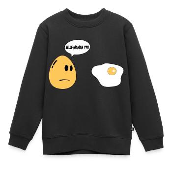 Schönes Mama-Ei - Kinder Premium Organic Sweatshirt - Schwarz - Vorne - AI Model Kid Female (0cm)