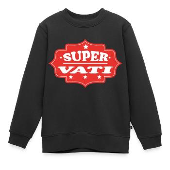 SUPER VATI - Kinder Premium Organic Sweatshirt - Schwarz - Vorne - AI Model Kid Female (0cm)