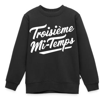 Troisième mi-temps - Sweat Premium enfant bio - noir - Devant - AI Model Kid Female (0cm)