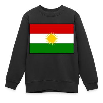 Kurdistan - Sweat Premium enfant bio - noir - Devant - AI Model Kid Female (0cm)