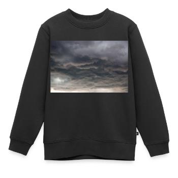 Dunkle Wolkenformationen im Sturm - Kinder Premium Organic Sweatshirt - Schwarz - Vorne - AI Model Kid Female (0cm)