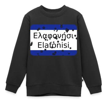 mg elafonisi - Kinder Premium Organic Sweatshirt - Schwarz - Vorne - AI Model Kid Female (0cm)