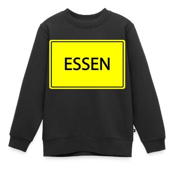 ortsschild essen - Kinder Premium Organic Sweatshirt - Schwarz - Vorne - AI Model Kid Female (0cm)