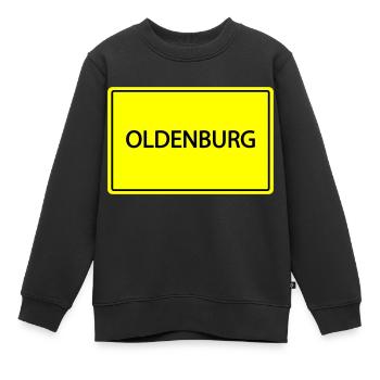 ortsschild oldenburg - Kinder Premium Organic Sweatshirt - Schwarz - Vorne - AI Model Kid Female (0cm)