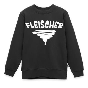 Fleischer - Kinder Premium Organic Sweatshirt - Schwarz - Vorne - AI Model Kid Female (0cm)