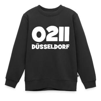 0211 Vorwahl Düsseldorf NRW Rhein - Kinder Premium Organic Sweatshirt - Schwarz - Vorne - AI Model Kid Female (0cm)