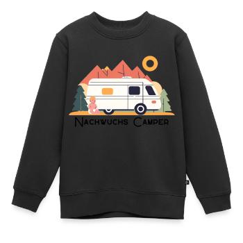 Nachwuchs Camper Eins - Kinder Premium Organic Sweatshirt - Schwarz - Vorne - AI Model Kid Female (0cm)