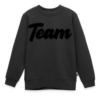 équipe - Sweat Premium enfant bio - noir - Devant - AI Model Kid Female (0cm)