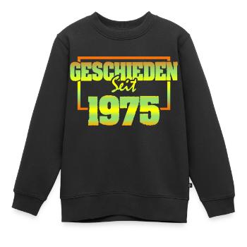 1975 - Kinder Premium Organic Sweatshirt - Schwarz - Vorne - AI Model Kid Female (0cm)