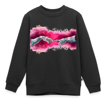 Moderne Kunst Michelangelo - Kinder Premium Organic Sweatshirt - Schwarz - Vorne - AI Model Kid Female (0cm)
