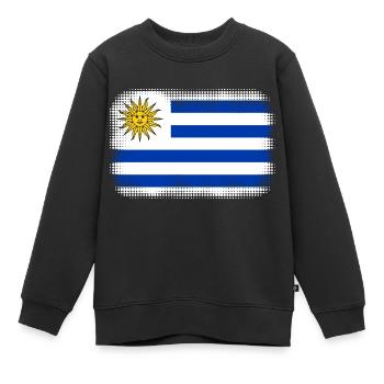 Geschenk für Uruguay - Kinder Premium Organic Sweatshirt - Schwarz - Vorne - AI Model Kid Female (0cm)