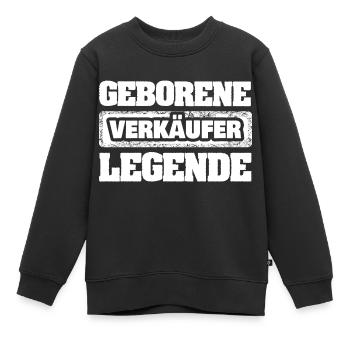 Beruf Verkäufer - Kinder Premium Organic Sweatshirt - Schwarz - Vorne - AI Model Kid Female (0cm)